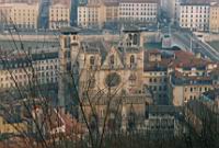 Lyon, Cathedrale Saint Jean, Ensemble vu de haut